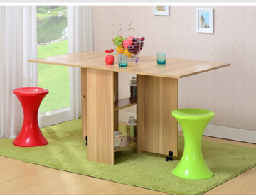 轻便餐桌小户型可伸缩简易折叠餐桌饭桌长方形现代简约桌子组合