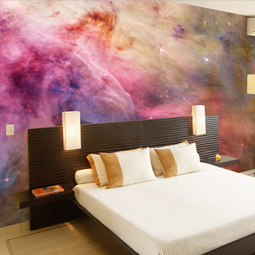 3D立体个性壁纸 酒店工程KTV墙纸 宇宙太空星空壁画 自粘天花墙布