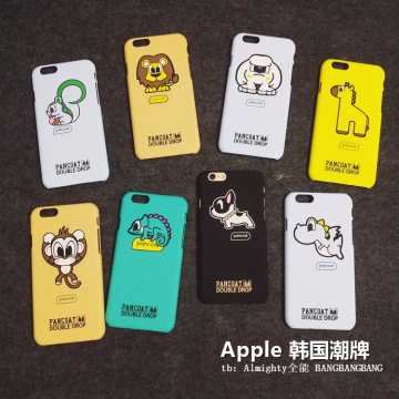 韩国潮牌卡通明星同款苹果6s手机壳磨砂超薄iphone6plus保护套
