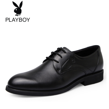 PLAYBOY/花花公子商务男鞋低帮真皮舒适英伦正装德比鞋日常皮鞋