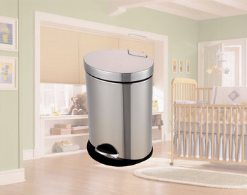 垃圾桶椭圆形欧式不锈钢垃圾桶 时尚家用厨房卫生间 脚踏式垃圾桶