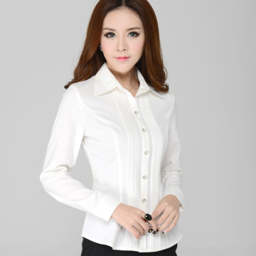 职业衬衫女长袖2016韩版春装新款女装打底衫职业装修身显瘦白衬衣
