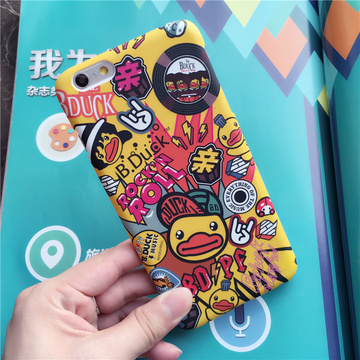 新款可爱鸭子涂鸦iPhone6s手机壳5.5苹果6plus磨砂硬壳卡通潮男女