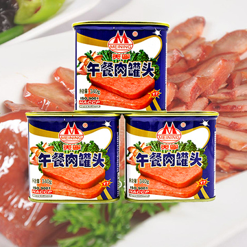 美宁340g午餐肉罐头 加热即食 四川特产红烧肉罐头猪肉罐头