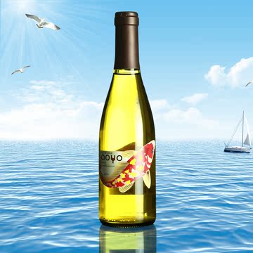 智利原装进口红酒 傲鱼优质霞多丽干白葡萄酒2013年375ml*1