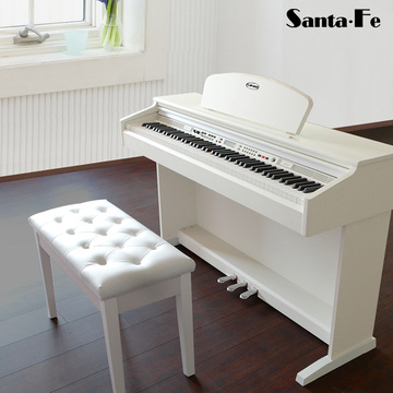 Santan圣菲高档双人钢琴凳带书箱凳子直腿钢琴凳电钢琴凳