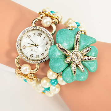 韩版潮流时尚女款手表海星花珍珠水钻手链表女缠绕学生石英腕表