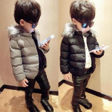 男童冬款棉衣 2016韩版新款宝宝儿童毛领2-8岁加厚棉袄外套上衣