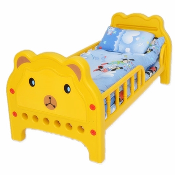 幼儿园床幼儿园专用床叠叠床幼儿塑料木板床 幼儿园卡通塑料床