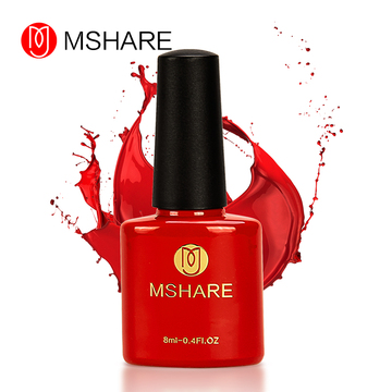 mshare美甲专用指甲油胶正品芭比蔻丹光疗可卸qq甲胶套装大红色3