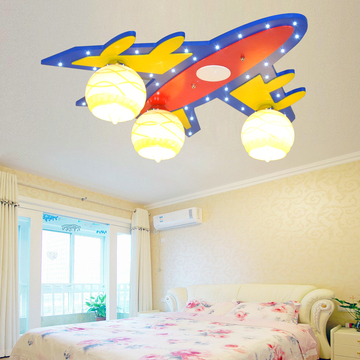 儿童房吸顶灯简约装饰LED卧室灯具飞机灯幼儿园男女孩卡通吸顶灯