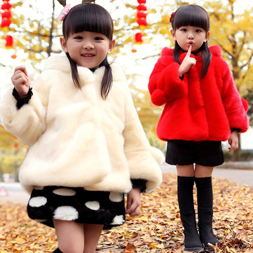 3韩版童装2015儿童棉衣外套加厚4女童冬装5仿皮草6中小童棉服7岁