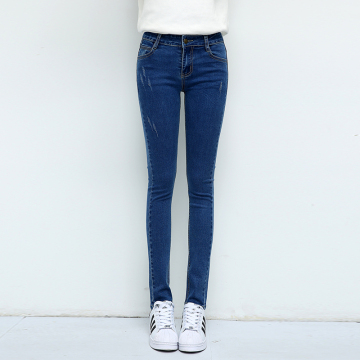 2015秋季女式新款韩版时尚弹力牛仔裤高腰修身显瘦腿小脚铅笔裤