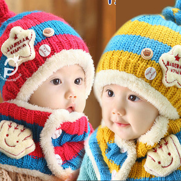 韩版秋冬季婴儿帽子男女儿童帽子宝宝毛线帽小孩针织套头帽保暖帽