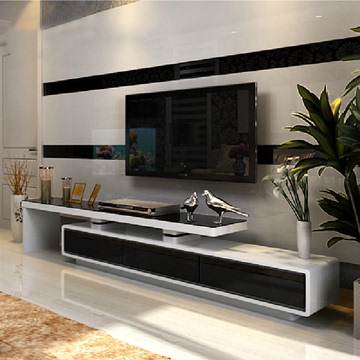 电视柜 白色烤漆电视柜 钢化玻璃电视柜 简约现代客厅地柜电视柜