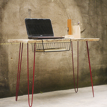 原生态实木大板桌椅定制北欧铁艺复古loft咖啡桌办公桌工作台