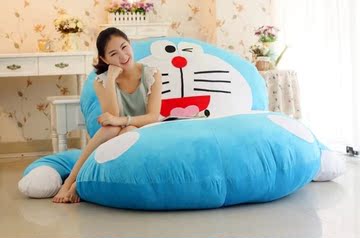 创意机器猫龙猫玩具床毛绒玩具巨型儿童单双人床床垫睡袋包邮