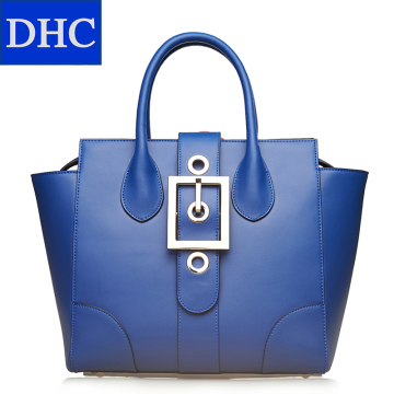 DHC女士牛皮手提包 2016新款带扣牛皮女包大包欧美时尚手提潮包包