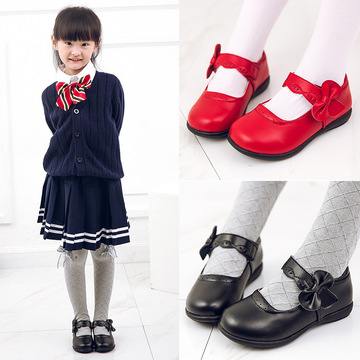 2016新款女童皮鞋公主鞋韩版学生演出鞋平跟软底童鞋春夏儿童单鞋