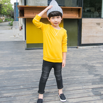 男童韩版秋装新款 刺绣卡通童衣 童上衣 童套头衫卫衣