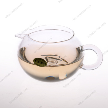 [苹果玻璃公杯] 台湾耐高温隔热加厚型 小肚茶海 茶杯 300ml