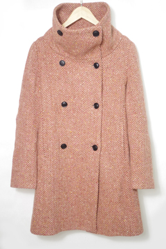 2015冬季大品牌BEL*贝洛安专柜正品双排扣羊毛呢大衣外套女
