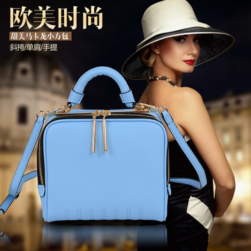 简诗琳 2015新款甜美马卡龙小方包 欧美时尚迷你斜挎单肩手提包包