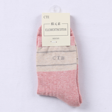 棉元素正品女袜子 女士棉质防臭短袜 甜美可爱冬季加厚款袜M20101
