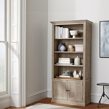 美式实木书柜法式橡木可拆装单门书柜书橱书架欧式实木家具定制