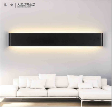 晶莹现代简约LED铝材壁灯床头灯客厅卧室过道创意壁灯浴室镜前灯