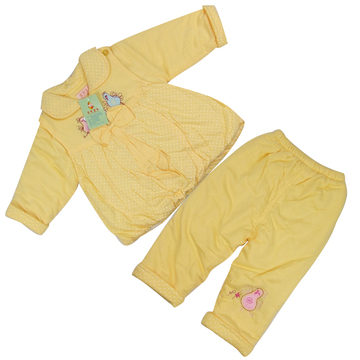 2015新款秋冬童装宝宝衣服婴幼儿套装薄棉袄女童棉服0-1岁三件套