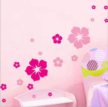 浪漫樱花温馨浪漫房间客厅背景墙面装饰品可移除墙贴纸贴画