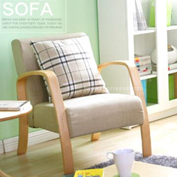 北欧宜家扶手椅单人沙发椅实木沙发创意小户型小沙发咖啡店椅子