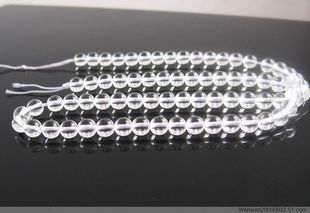 天然水晶宝石 纯天然5A级白水晶DIY散珠子手链项链半成品低价批发