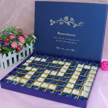 99朵手工折纸川崎玫瑰花成品材料包礼盒上下盖长方形生日礼物礼品