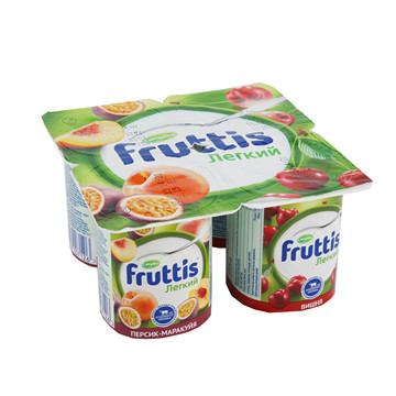 俄罗斯 进口 酸奶 果粒酸奶 全脂乳酸菌奶 桃+樱桃口味