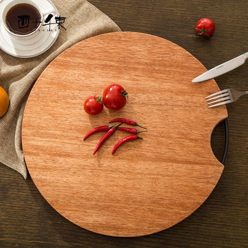 西子千束圆形长方形铁梨木砧板剁骨原实木切菜板案板加厚天然健康