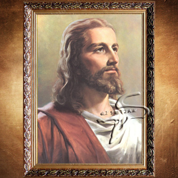 天主教圣像画仿真油画耶稣像画圣像纯手绘耶稣油画定制2