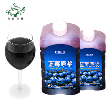 【买一送一】 东北山特产 蓝莓浓缩果汁 蓝莓果汁 九鑫山珍500g瓶