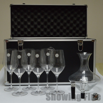红酒杯箱 意大利进口水晶酒杯 专业侍酒师 宴会杯箱套装 提手铝箱