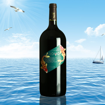 智利原装进口红酒 傲鱼优质西拉梅洛干红葡萄酒2014年 1500ml*1