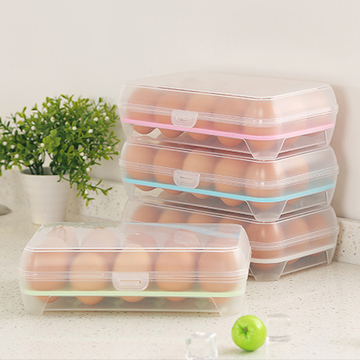 三个装15格放鸡蛋的收纳盒冰箱用鸡蛋保鲜盒多层鸡蛋盒塑料装鸡蛋