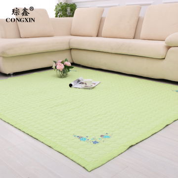韩式苎麻地毯防滑客厅垫床前垫 瑜伽垫茶几垫榻榻米绣花纯色地毯