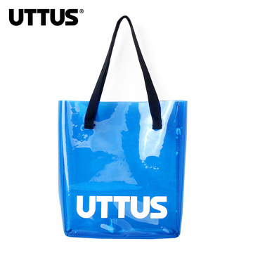 UTTUS 2015夏季游泳包水晶果冻塑料包透明手提女包防水沙滩妈咪包