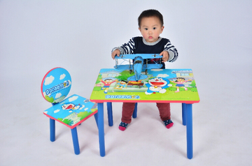 包邮环保儿童木制桌椅组合实木幼儿园学习桌宝宝书桌套装长桌椅子