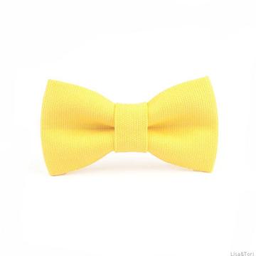 Lisa&Tori原创设计 纯手工制作 活力黄 纯色领结儿童礼物蝴蝶结