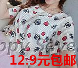 买二送一新款韩版圆领显瘦t恤短袖宽松雪纺女士打底衫蝙蝠袖衬衫