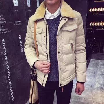 2015冬季新款韩版青少年加厚修身羽绒棉衣休闲大码男士棉服外套潮