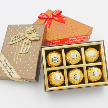 正品包邮进口费列罗榛果巧克力 零食精美礼盒6粒装生日礼物情人节
