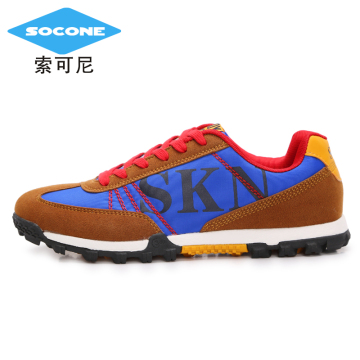 索可尼新款SKN字母时尚旅游鞋男款户外休闲登山鞋透气徒步运动鞋